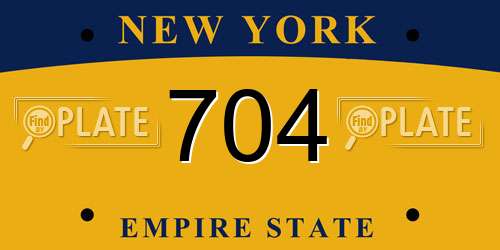 704 New York License Plate