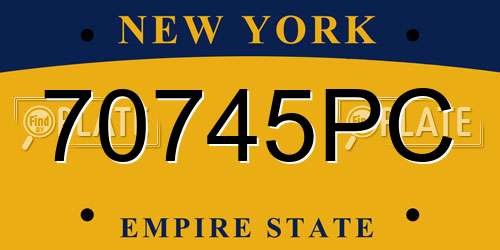 70745PC New York License Plate