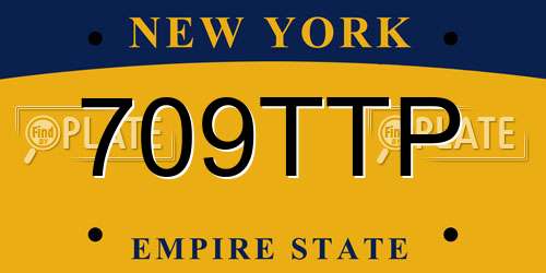 709TTP New York License Plate