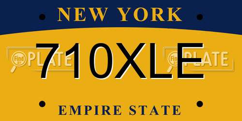 710XLE New York License Plate