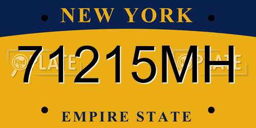 71215MH New York License Plate