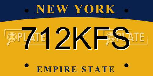 712KFS New York License Plate