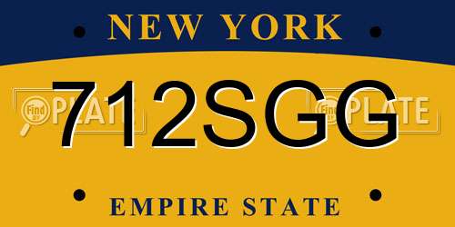 712SGG New York License Plate