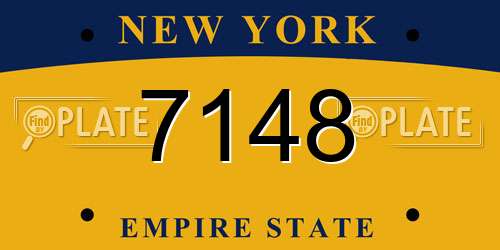 7148 New York License Plate