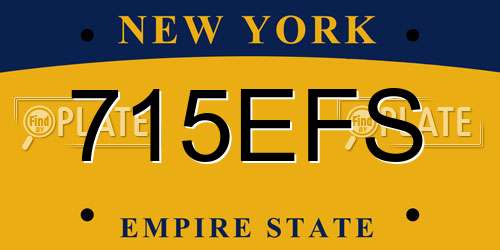 715EFS New York License Plate