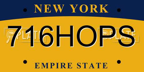 716HOPS New York License Plate