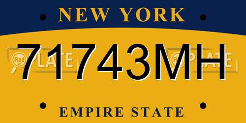 71743MH New York License Plate