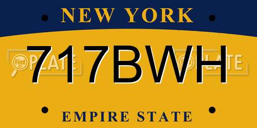 717BWH New York License Plate