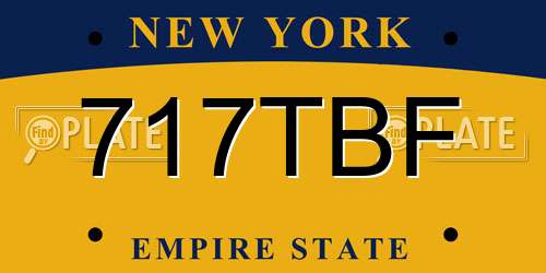 717TBF New York License Plate