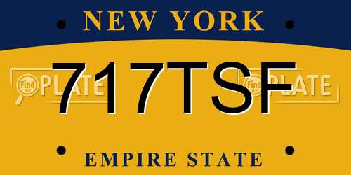 717TSF New York License Plate