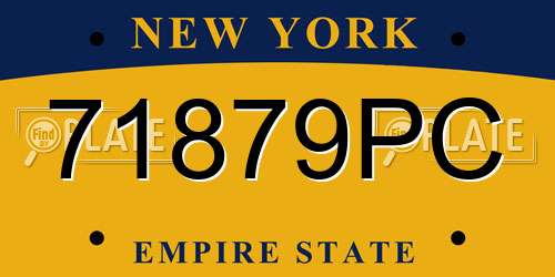 71879PC New York License Plate