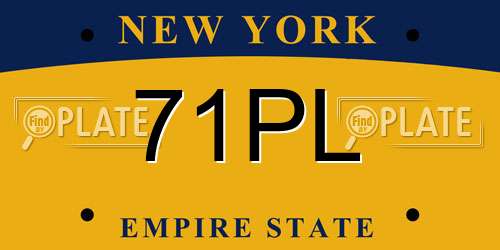 71PL New York License Plate
