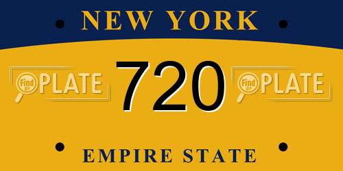 720 New York License Plate