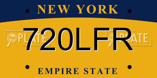 720LFR New York License Plate
