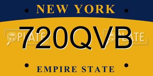 720QVB New York License Plate