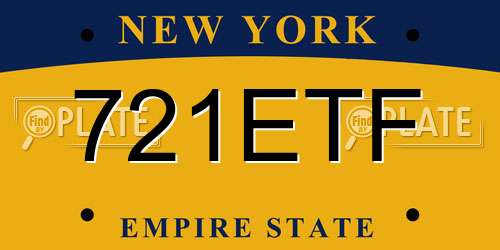 721ETF New York License Plate