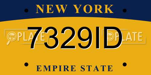 7329ID New York License Plate