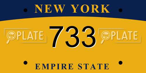 733 New York License Plate