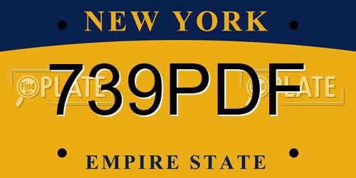 739PDF New York License Plate