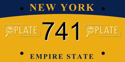 741 New York License Plate