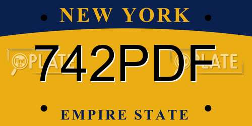 742PDF New York License Plate