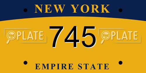 745 New York License Plate