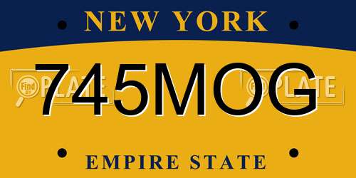 745MOG New York License Plate
