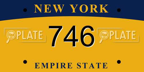 746 New York License Plate