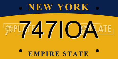 747IOA New York License Plate