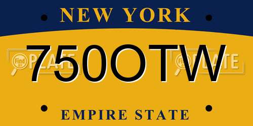 750OTW New York License Plate