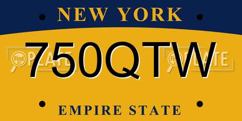 750QTW New York License Plate
