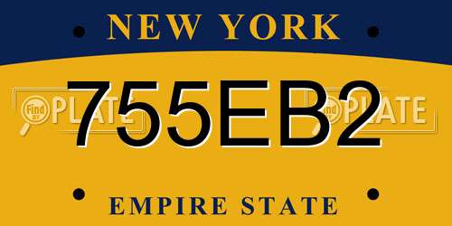 755EB2 New York License Plate