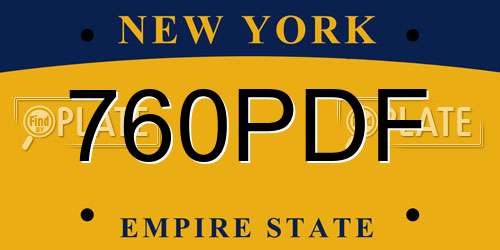 760PDF New York License Plate