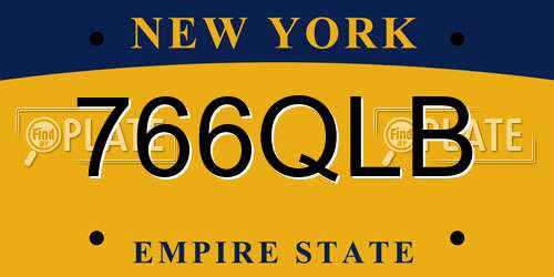 766QLB New York License Plate