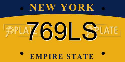 769LS New York License Plate
