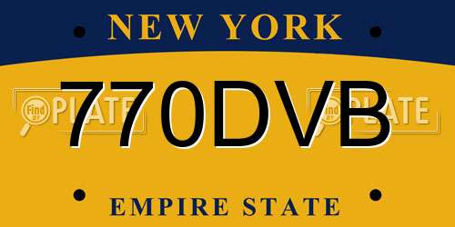 770DVB New York License Plate