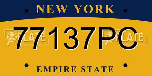 77137PC New York License Plate