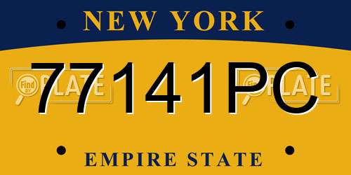 77141PC New York License Plate