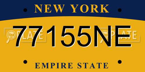 77155NE New York License Plate
