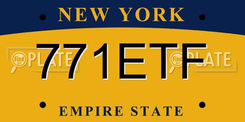 771ETF New York License Plate
