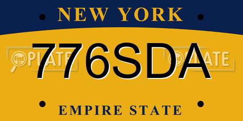 776SDA New York License Plate