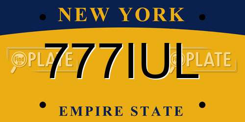 777IUL New York License Plate