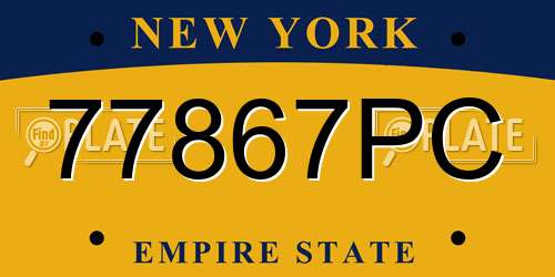 77867PC New York License Plate