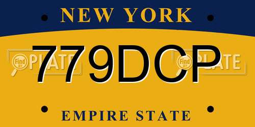 779DCP New York License Plate