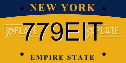 779EIT New York License Plate