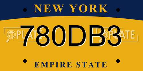 780DB3 New York License Plate