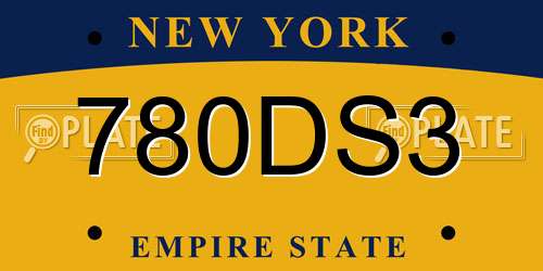780DS3 New York License Plate
