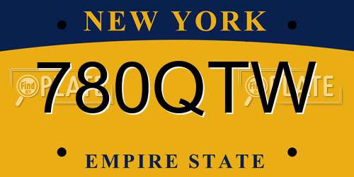 780QTW New York License Plate