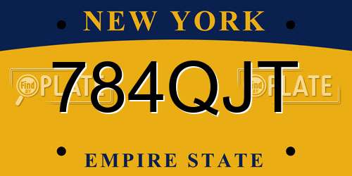 784QJT New York License Plate