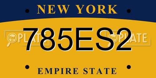 785ES2 New York License Plate